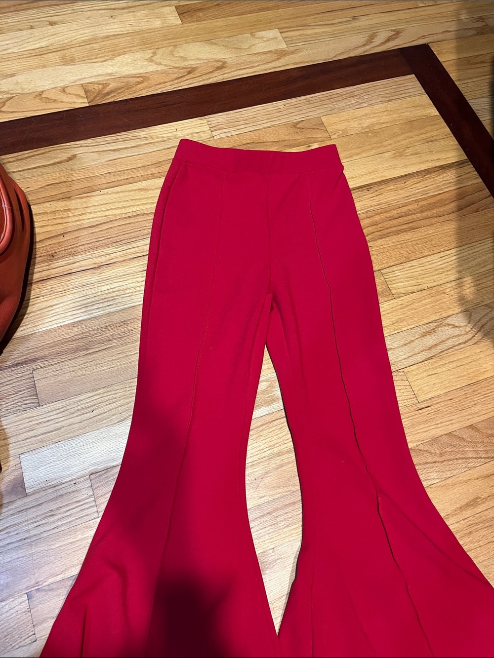 Bold Red Flared Pants